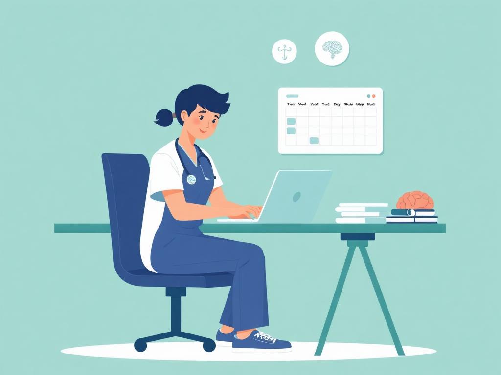 Estudante de medicina organizando seu plano de estudos